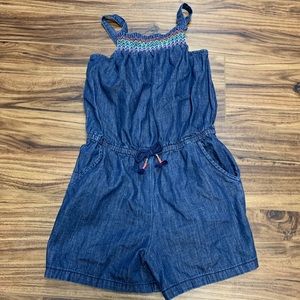 - Cat & Jack girls Jean romper size M (7/8)
